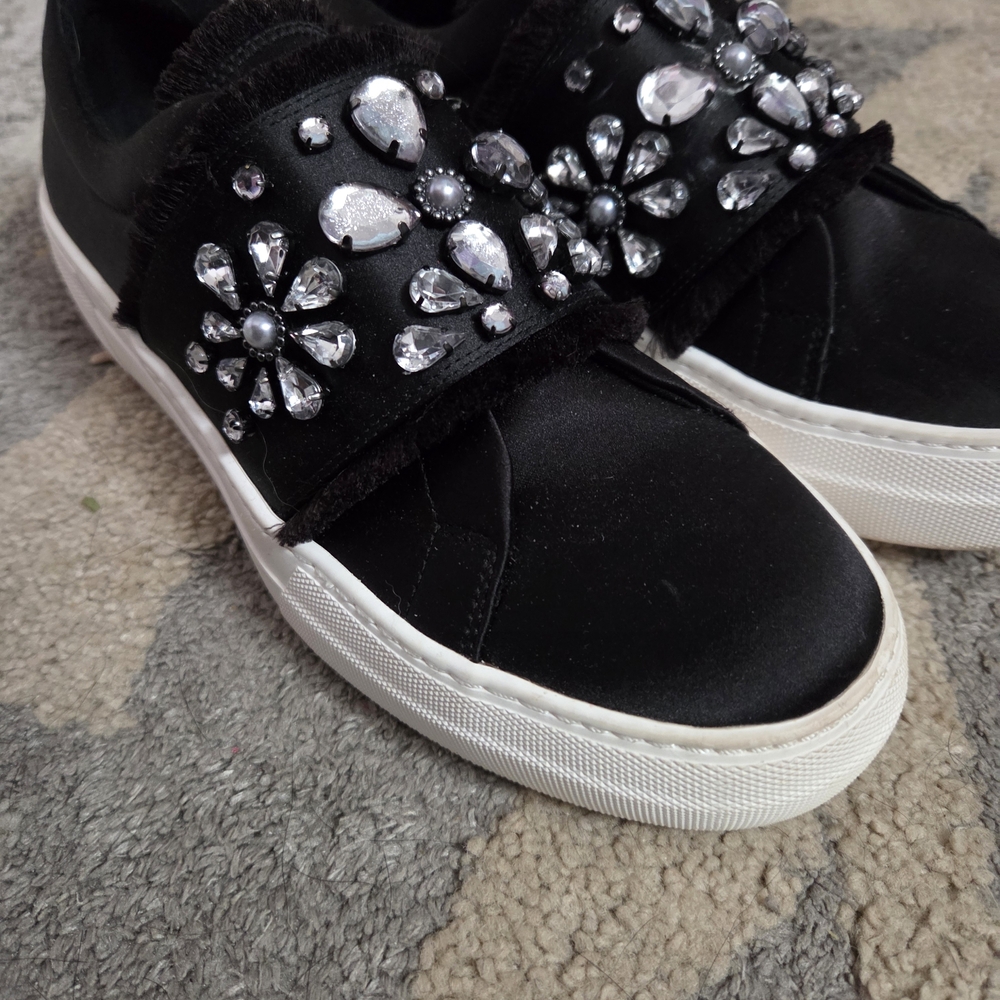Aldo Black Embellished Sneakers